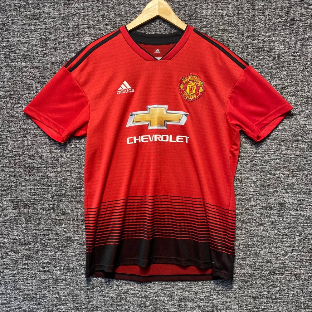 Adidas Manchester United Home Jersey 2018 2019 Mens Large Red Soccer Shirt